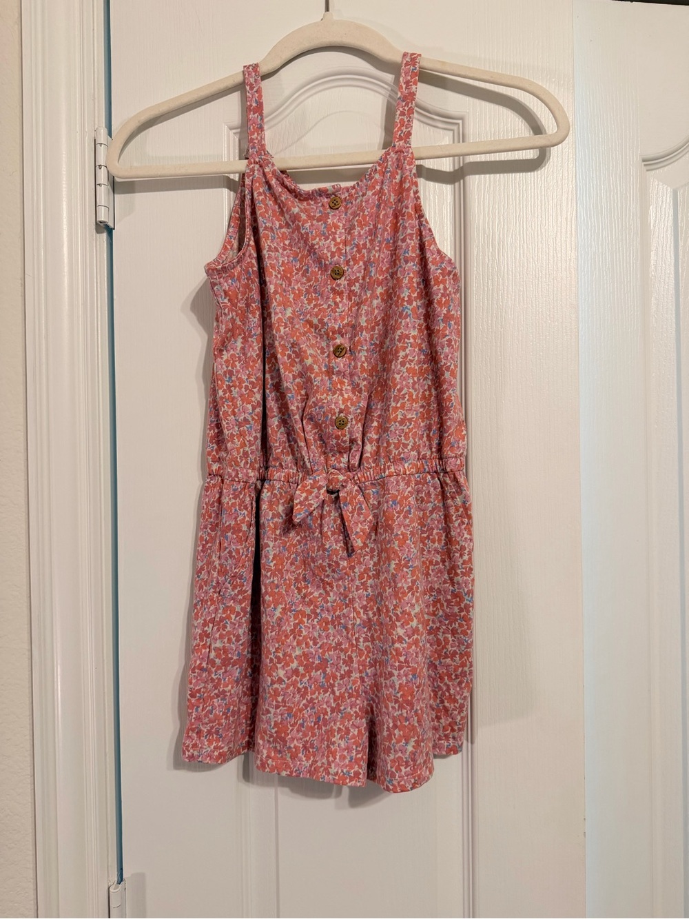 OshKosh B'gosh Pink Floral Button Romper